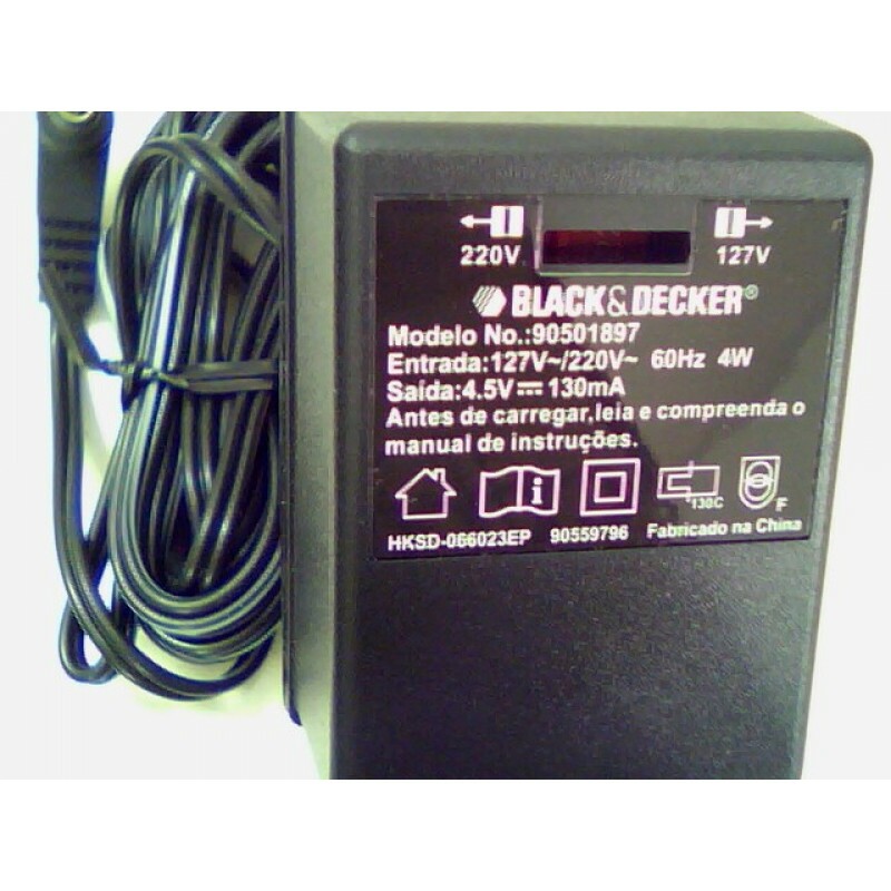 Carregador Bivolt Para Parafusadeira Black+Decker 9078 e 9036