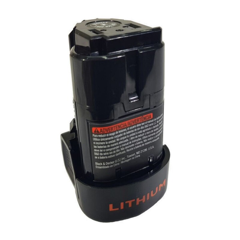 Bateria 12V Liion LB12 p/parafusadeira Black & Decker LD112