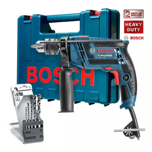 Furadeira de Impacto 650 Watts + Kit 5 Brocas e Maleta - GSB 13 RE - Bosch