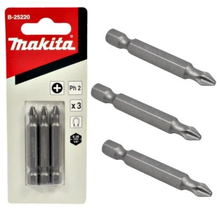 Kit C/ 3 Pontas Bits Magnética Ph2 B-25220 Original Makita 