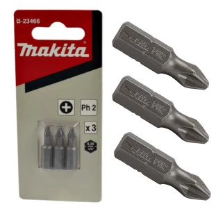 Kit C/ 3 Ponta Bits Ph2 Curto B-23466 Original Makita  