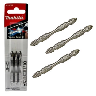 Kit C/3 Bits deTorção Ponta Dupla Ph2 B-20703 Original Makita