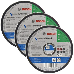 3 Discos De Corte Standard for Metal/Inox Original Bosch  