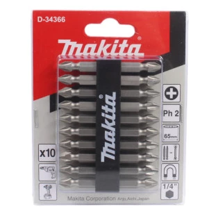 Bits Ponta Philips Ph2 Com 10 Peças D-34366 Makita  Original