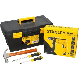 Kit Furadeira de Impacto Stanley 1/2Pol. 600W Com Acessórios 110V