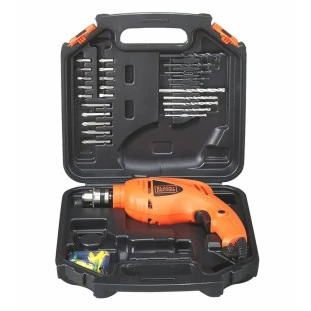 Furadeira De Impacto 3/8 Black+Decker HD400K50 127V C/ Maleta 50 acessórios 